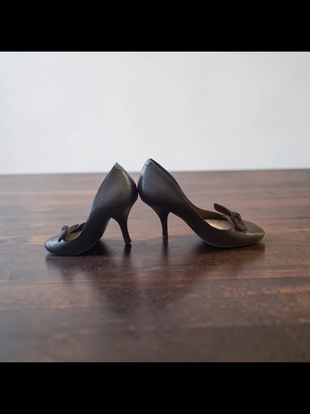 Nine West Black Bow-Accent High Heel Pumps Womens Shoes Size 7 Stiletto Heel